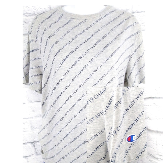 Champion Tops - Champion All Over Spellout Loose Fit T Shirt